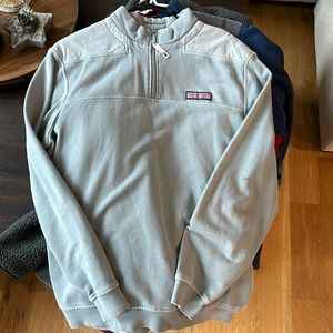Men’s Vineyard Vines Grey Quarter Zip, medium